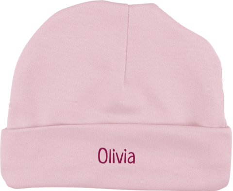 Schlichte Babymütze mit Namen 
