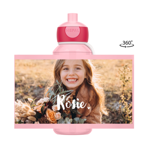 Mepal pop-up Trinkflasche Campus mit Foto, Namen und Herz