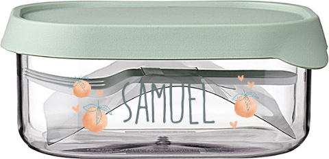 Mepal Fruchtbox mit Orangen Motiv und personalisierbarem Namen