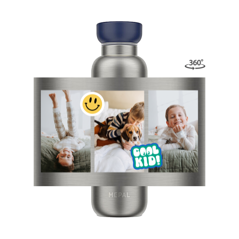 Mepal Thermosflasche mit Fotos und Aufklebern