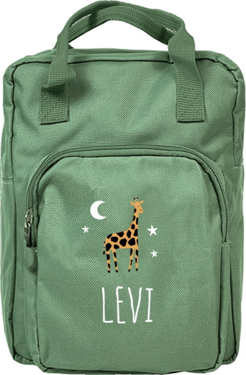 Rucksack Classic mit Namen und Dschungel-Design