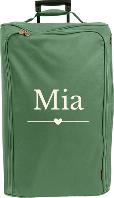 Reisetrolley mit Namen und Herz Motiv