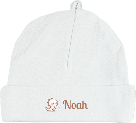 Niedliche Babymütze mit Namen und Dino