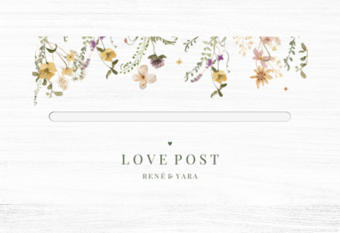 Kartenbox Hochzeit mit Wildblumen