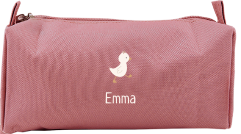 Federmäppchen mit Name und Ente