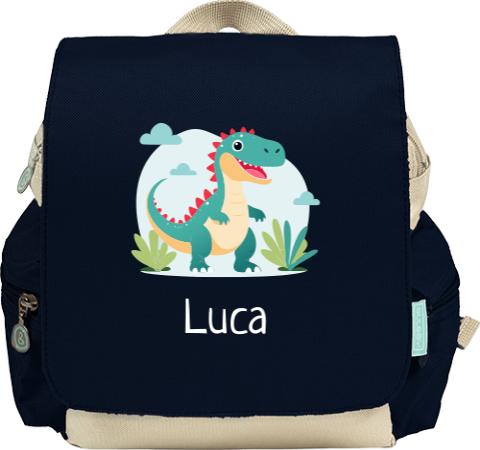 Rucksack Adventure mit Name und Dino