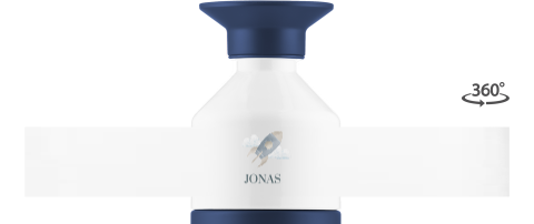 Dopper thermosflasche mit namen und rakete
