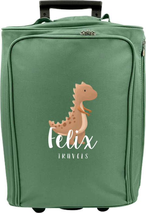Personalisierter Trolley mit Namen und Dino