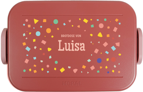 Mepal Brotdose to go mit Namen und Terrazzo