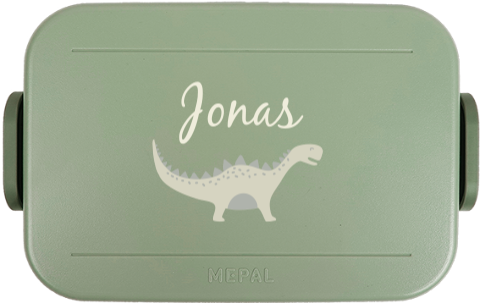 Mepal To Go Brotdose mit Namen und Dino-Motiv