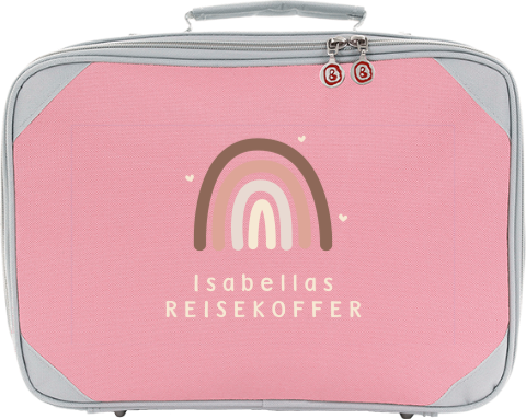 Personalisierter Kinderkoffer mit Namen und Regenbogen