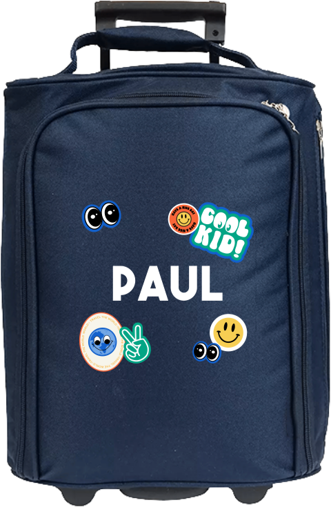 Kindertrolley mit Namen und Aufklebern