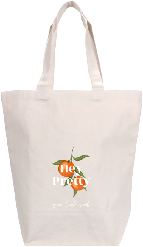 Jutebeutel bedruckt mit Orangenprint