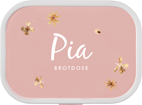 Mepal Brotdose personalisiert mit Namen und Trockenblumen