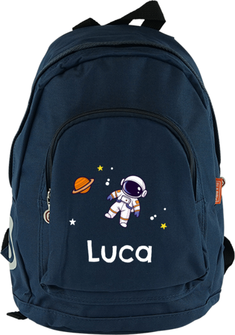 Rucksack Junior mit Astronaut, Planet und Sternen