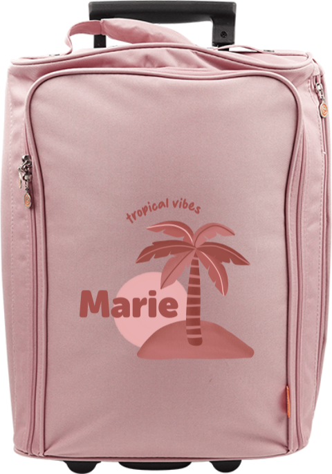 Kindertrolley mit Namen und tropischer Insel