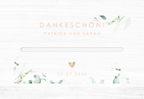  Kartenbox Hochzeit mit Aquarell Zweigen und Herz