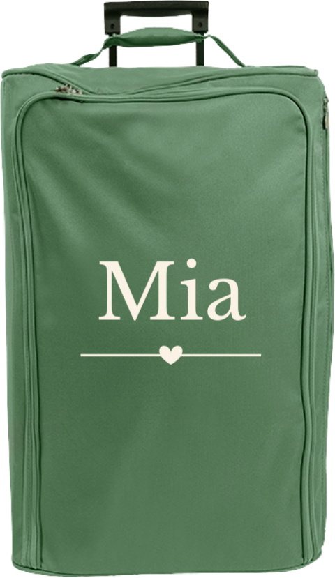 Reisetrolley mit Namen und Herz Motiv