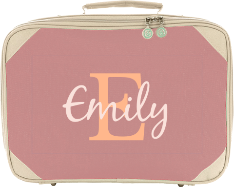 Schlichter Kinderkoffer mit Namen und Initialien