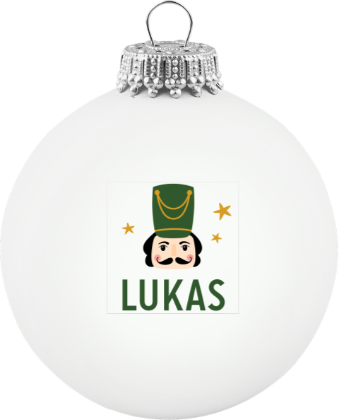 Weihnachtskugel Personalisiert mit Niedlicher Illustration und Namen