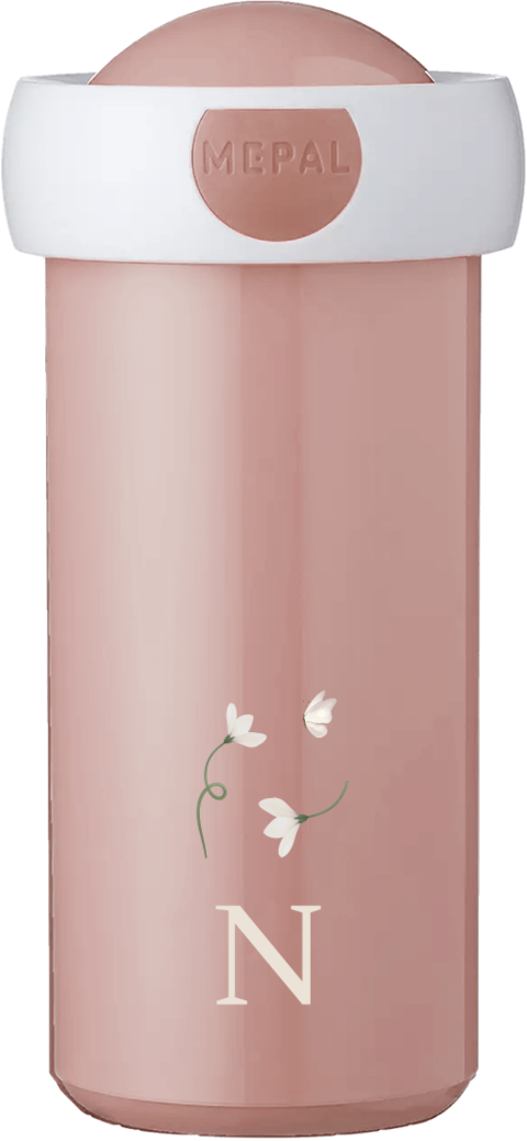 Mepal Campus Trinkflasche mit Namen und Blumen