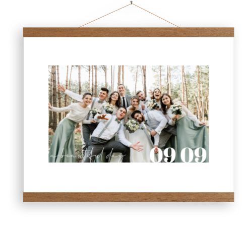Leinwandposter mit Hochzeitsfoto