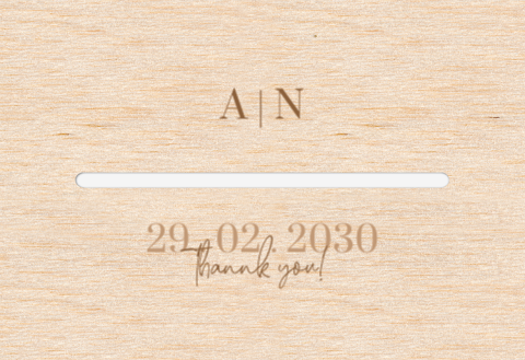 Kartenbox Hochzeit mit stilvoller Typografie