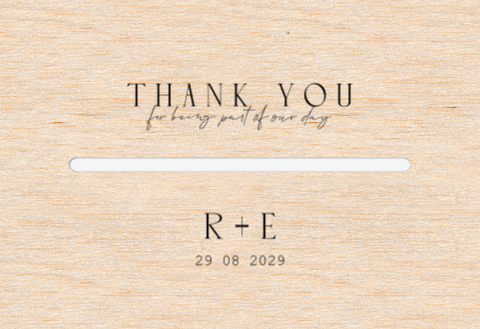 Kartenbox Hochzeit mit klassischer Schrift 