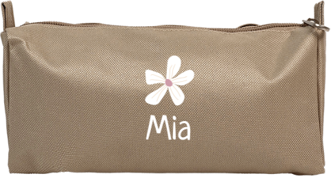 Personalierbare Federtasche mit Blumen Motiv und Namen