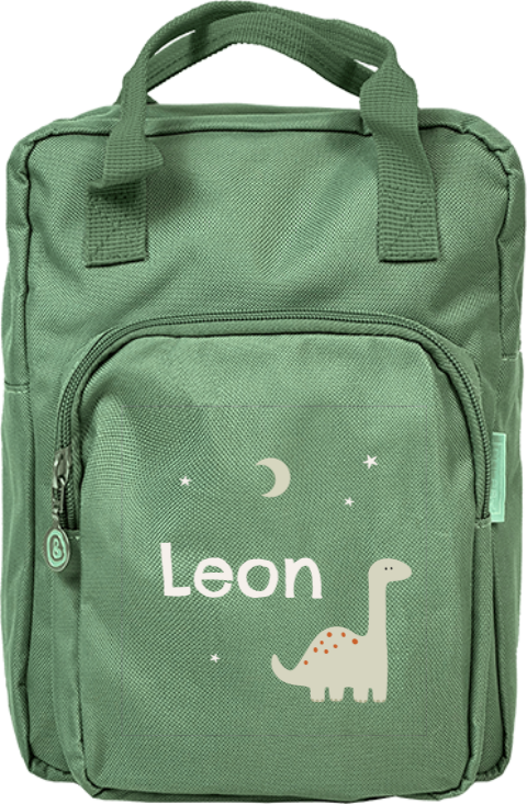 Personalisierbarer Rucksack mit Namen und Dino
