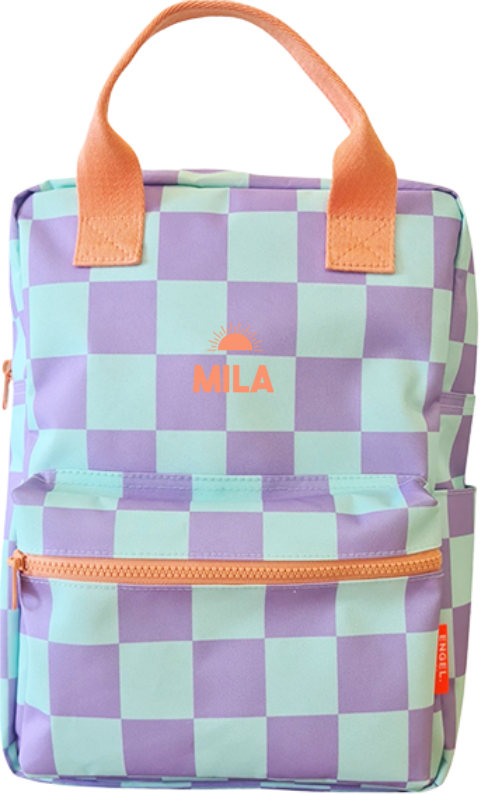Rucksack personalisiert mit Namen und Sonne