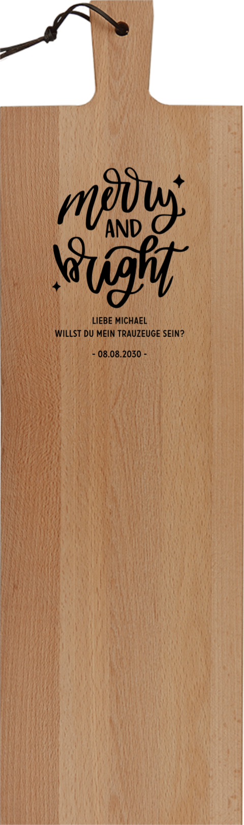 Personalisiertes Schneidebrett für Trauzeugen – Weihnachtsgeschenk