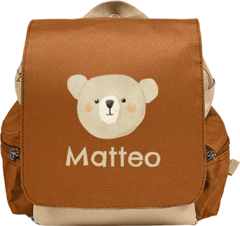 Rucksack Adventure mit Namen und Bär