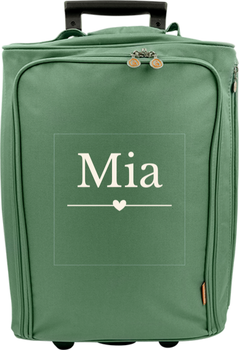 Personalisierte Trolley mit Namen und Herz