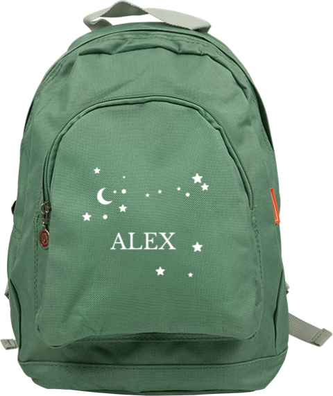 Personalisierter Kinderrucksack mit Namen und Nachthimmel