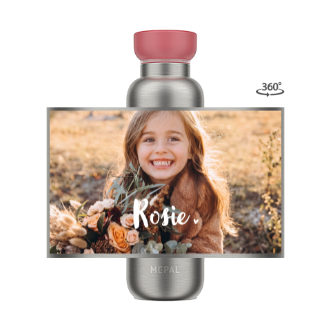Mepal Thermosflasche mit Foto, Namen und Herz