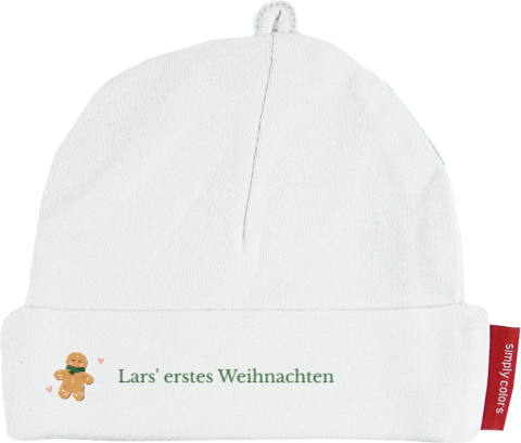 Milestone Babymütze mit Weihnachtskeks