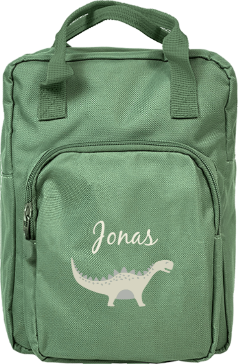 Niedlicher Rucksack mit Namen und Dinosaurier