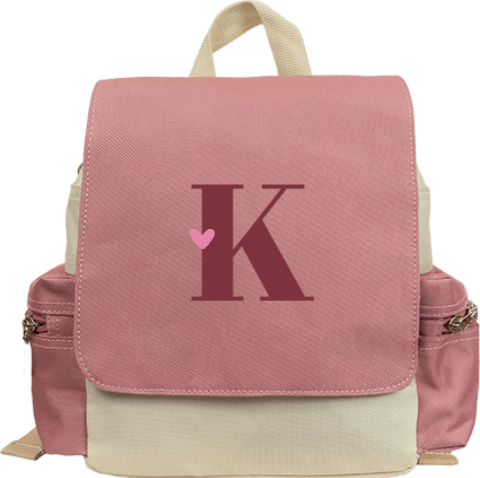 Rucksack Adventure mit Initial und Herz