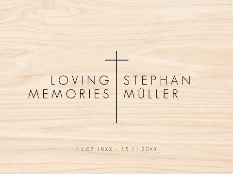 Erinnerungskiste mit Kreuz – modern & klassisch gestaltet