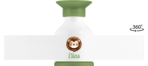 Dopper Edelstahl MINI mit Namen und Löwe