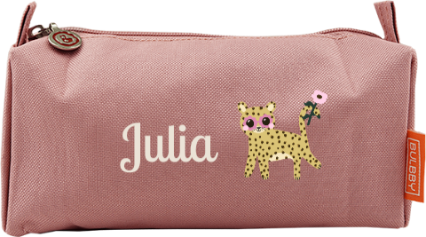 Personalierbares Federmäppchen mit Namen und Geparden Motiv 