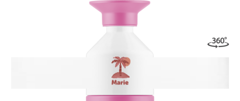 Dopper thermosflasche mit namen und palme