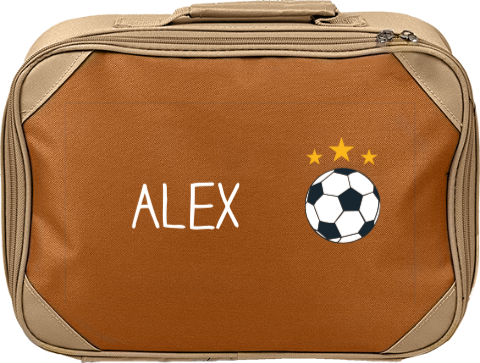 Kinderkoffer mit Fußball, Stern und Namen