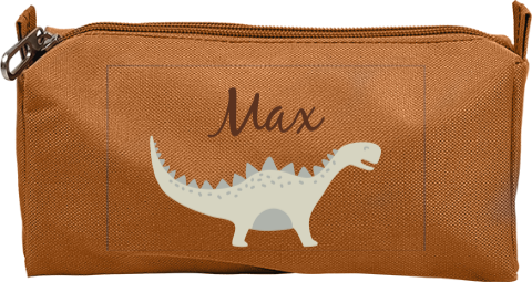 Personalierbare Federtasche mit Dino Motiv und Namen