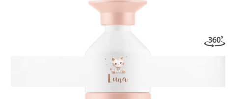 Dopper thermosflasche mit katze und namen