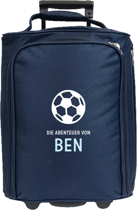 Schlichter Trolley mit Fußball und Namen