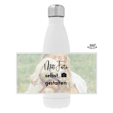 Trinkflasche aus Edelstahl mit Foto selbst gestalten