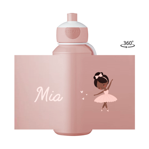 Mepal pop-up Trinkflasche Campus mit Name und Ballerina