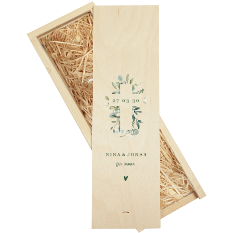 Kerzenbox mit Kreuz und Zweige